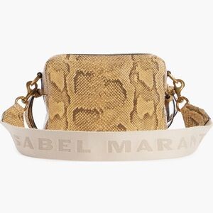 NWT Isabel Marant Wardy Snakeskin Print Leather Camera Bag